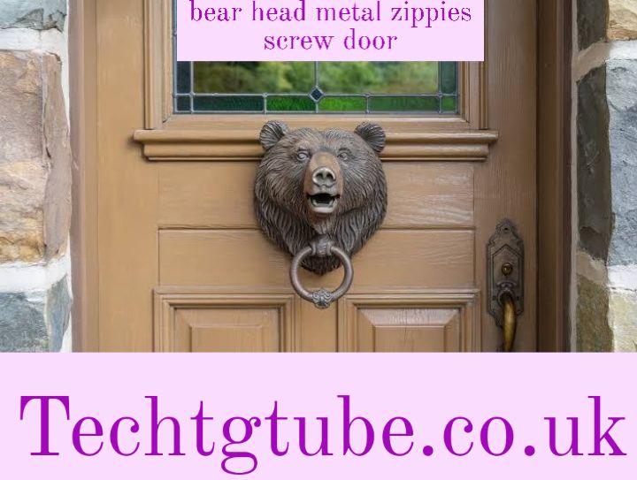 bear head metal zippies screw door