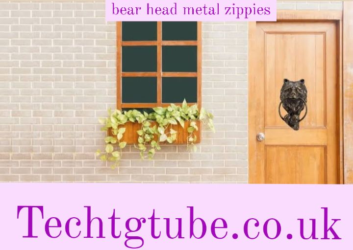 bear head metal zippies