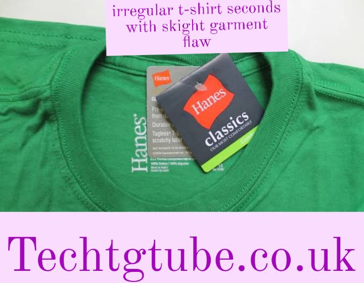 irregular t-shirt seconds with skight garment flaw