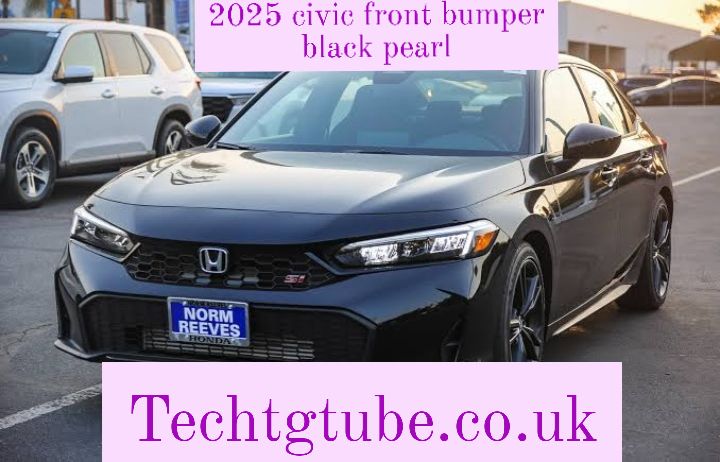 2025 civic front bumper black pearl