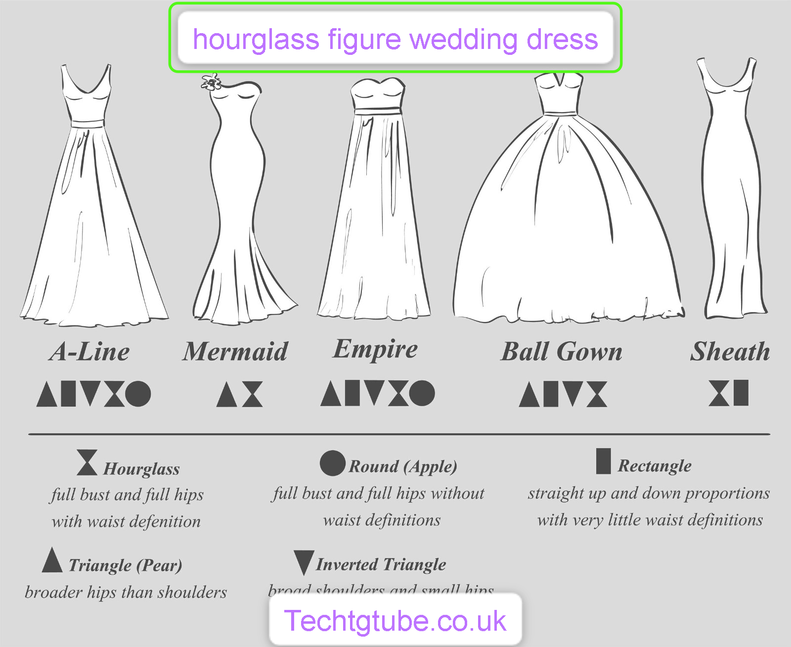 hourglass figure wedding dress